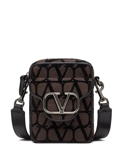 Valentino Garavani Hypnotic Vlogo Shoulder Handbag For Men From Valentino Aw23 Collection In Brown