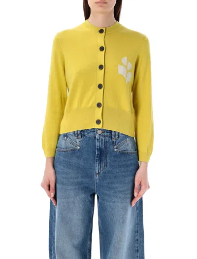 Isabel Marant Étoile Sunflower Cotton And Wool Blend Newton Cardigan In Yellow