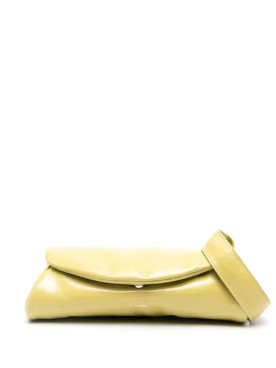 Jil Sander Cannolo Grande Leather Bag In Yellow