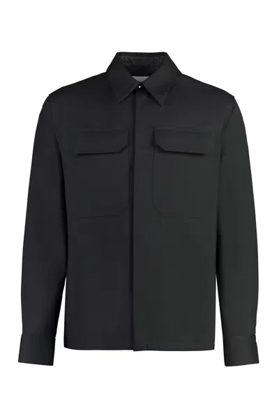 Jil Sander Classic Black Wool Shirt For Men