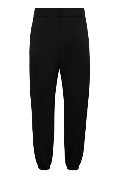Jil Sander High-waist Tapered Trousers In Black