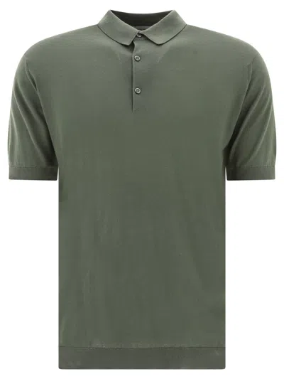 John Smedley Men's Roth Cotton Polo Shirt In Green