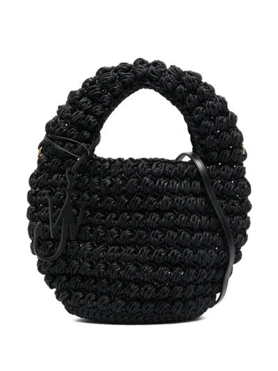Jw Anderson Popcorn Basket Bag In Black