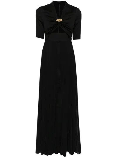 Karl Lagerfeld K/fan Long Dress With Slits In Black