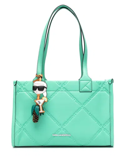 Karl Lagerfeld Medium K/ikonik 2.0 Tote Handbag Handbag In Green