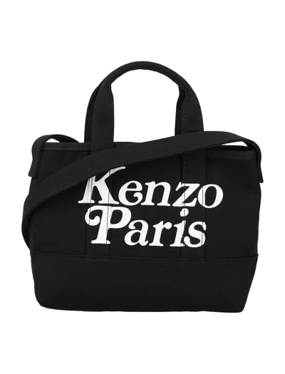 Kenzo Men's Canvas Utility Tote Handbag In Black