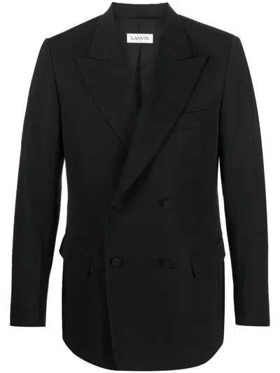 Lanvin Man Suit Jacket Black Size 40 Wool