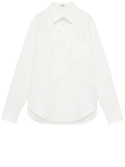 Loewe Anagram Debossed Shirt In White
