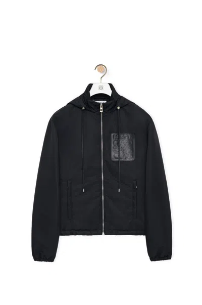 Loewe Hooded Padded Jacket In Black