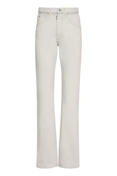 Maison Margiela High-waisted Straight-leg Jeans In Blanco
