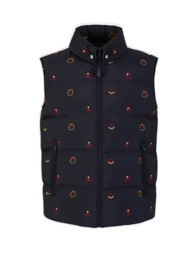 Moncler Genius Moncler X Palm Angels Henon Padded Vest In Navy