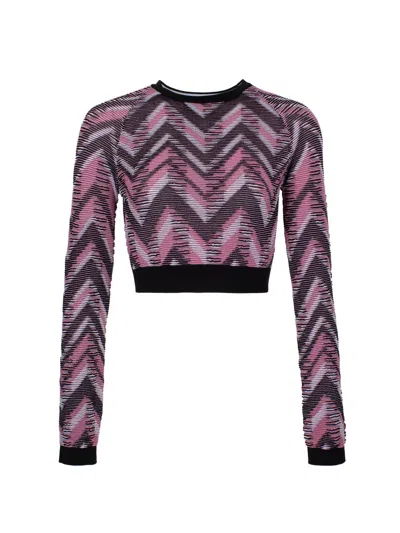 Missoni Zigzag-pattern Cropped Top In Multicolor
