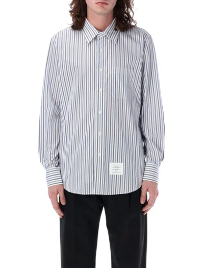 Thom Browne Striped Shirt In Navy