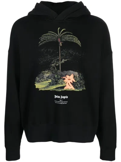 Palm Angels Enzo From The Tropics Hoodie In Black