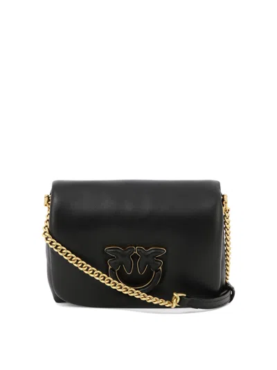 Pinko "baby Love Click Puff" Shoulder Handbag In Black