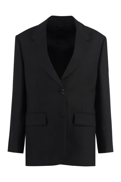 Prada Single-breasted Blazer In Black  