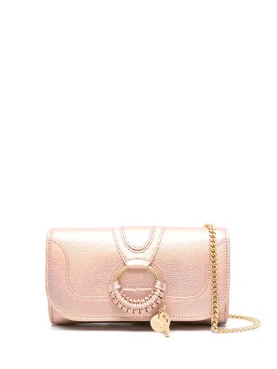 See By Chloé Hana Leather Wallet On Chain In Gold