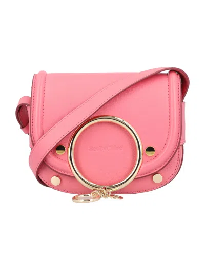 See By Chloé Small Mara Pink Cowhide Crossbody Bag