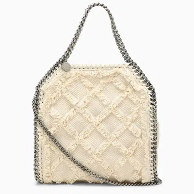Stella Mccartney Falabella Mini White Bag With Cotton Embroidery