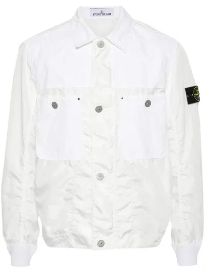 Stone Island Compass-badge Lightweight Jacket In White