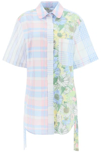 Thom Browne Cotton Shirt Dress In Multicolor