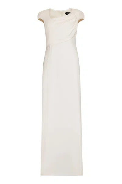 Tom Ford Asymmetric-neck Silk Dress In White