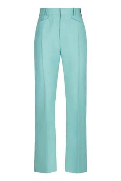 Tom Ford Wool Blend Trousers In Light Blue