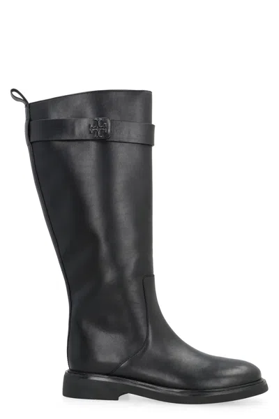 Tory Burch Stylish Black Leather Women's Boots For Fw23