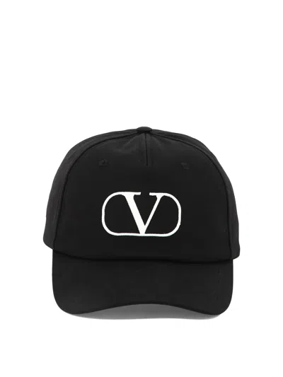 Valentino Garavani Black Vlogo Cap For Men