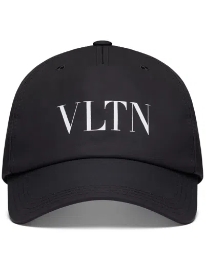 Valentino Garavani Fashionably Timeless: Men's Vltn Raffia Snapback Cap For Ss22 In Black