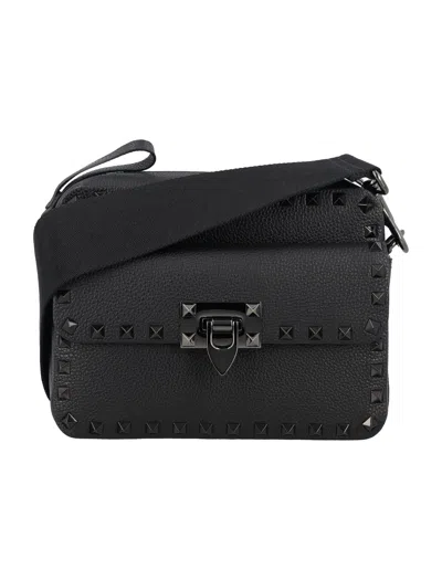 Valentino Garavani Rockstud Crossbody Bag In Black