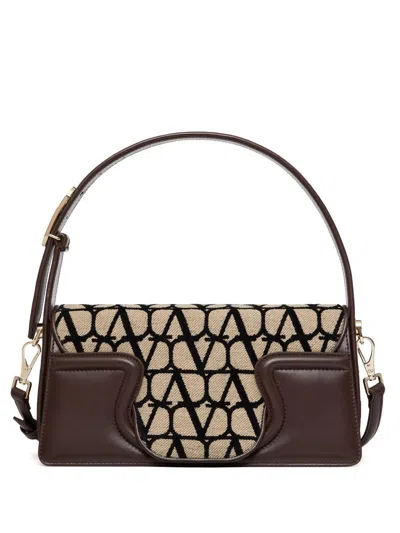 Valentino Garavani The Le Grand Deuxième Toile Iconographe Shoulder Handbag In Brown For Women