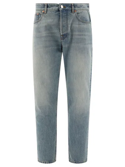 Valentino Blue Cotton Jeans In Light Blue