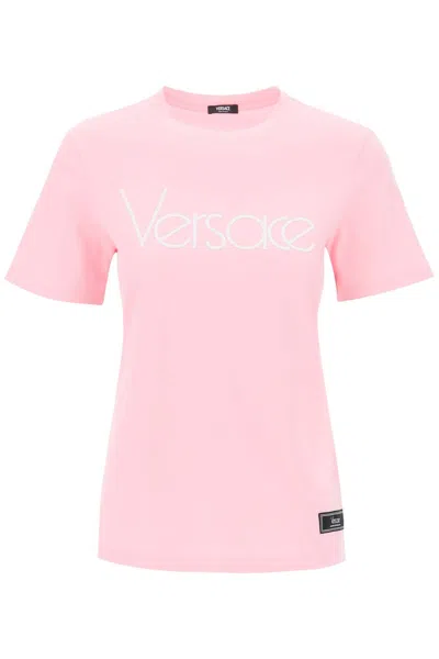 Versace 1978 Re-edition Cotton T-shirt In Pink