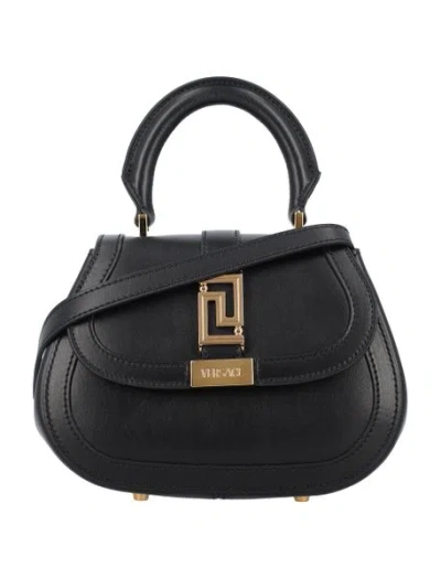 Versace Greca Goddess Mini Tote Bag In Black