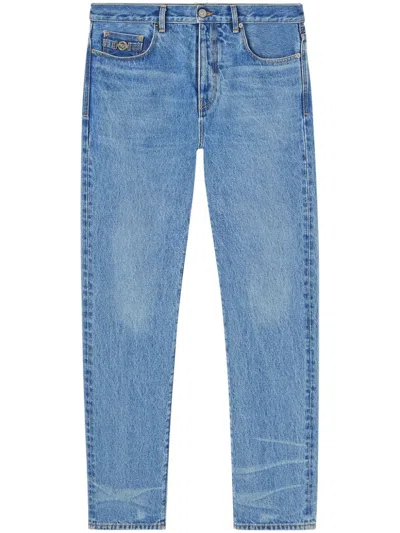 Versace Regular Fit Jeans In Light Blue