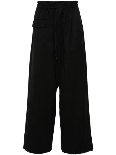 Y-3 Wide-leg Trousers In Black