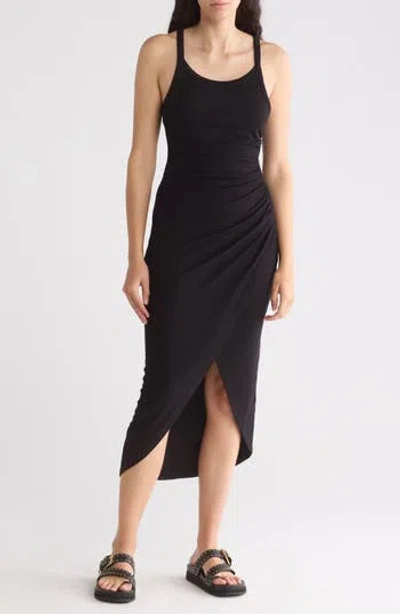 L*space Lspace Bardot Ruched Cover-up Dress In Black