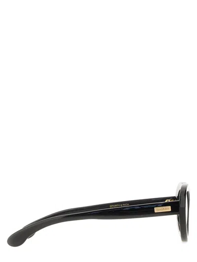 Sporty And Rich Sporty & Rich Dpp-sunglasses "frame No.05" Unisex In Black