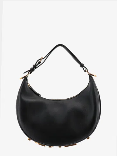 Fendi Graphy Small Shoulder Bag In Black