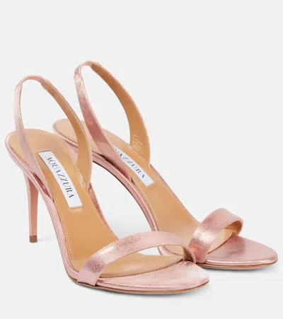 Aquazzura So Nude 85 Leather Sandals In Pink
