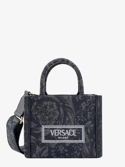 Versace Woman Athena Barocco Woman Black Handbags