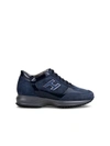 HOGAN INTERACTIVE IN BLUE SUEDE AND PATENT LEATHER,HXW00N02582 25Q9999
