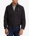 Polo Ralph Lauren Giacca A Vento Con Colletto Classico E Dettaglio Pony Sul Fronte In Cotone Nera Uomo In Polo Black