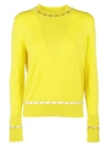 GIVENCHY PEARL TRIM SWEATER,17X7825502 700
