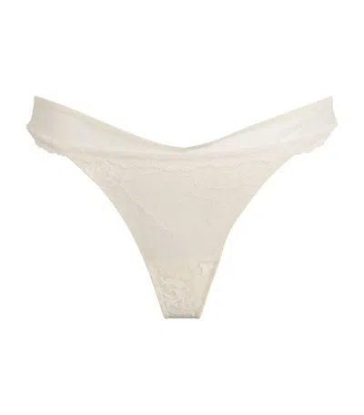 Calvin Klein Lace Thong In Ivory
