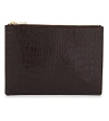 WHISTLES CROC-EMBOSSED LEATHER POUCH
