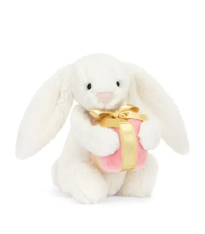 Jellycat Bashful Bunny With Present (18cm) In White