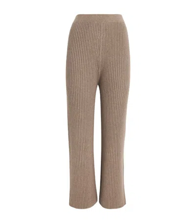 Lauren Manoogian Cotton-blend Column Trousers In Brown