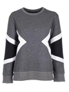 NEIL BARRETT GEOMETRIC INSERT SWEATSHIRT,PNJS50C F536C1428